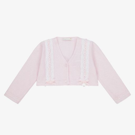 Dr. Kid-Pink Knitted Baby Cardigan | Childrensalon Outlet