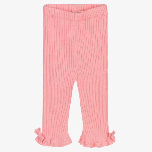 Dr. Kid-Pink Wool Knit Baby Leggings | Childrensalon Outlet