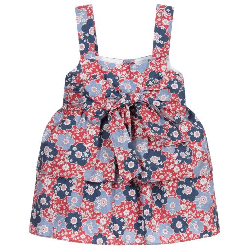 Dr. Kid-Red & Blue Cotton Blouse | Childrensalon Outlet