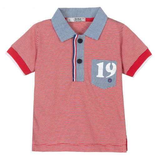 Dr. Kid-Red Striped Cotton Shirt | Childrensalon Outlet