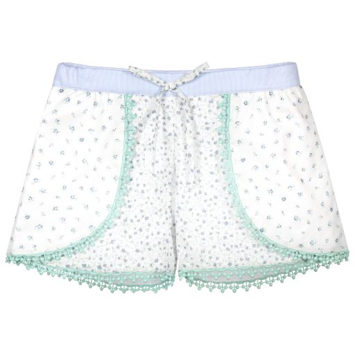 Dr. Kid-White & Blue Floral Shorts | Childrensalon Outlet