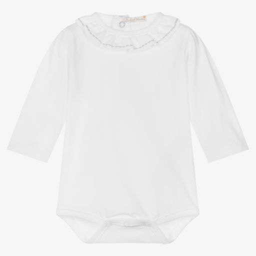 Dr. Kid-White Cotton Bodysuit | Childrensalon Outlet