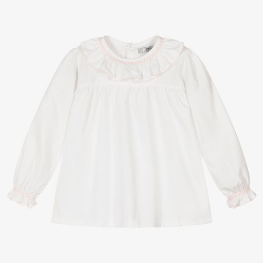 Dr. Kid-White Ruffle Collar Blouse | Childrensalon Outlet