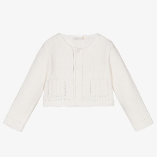 Dr. Kid-White Wool Blend Baby Cardigan | Childrensalon Outlet