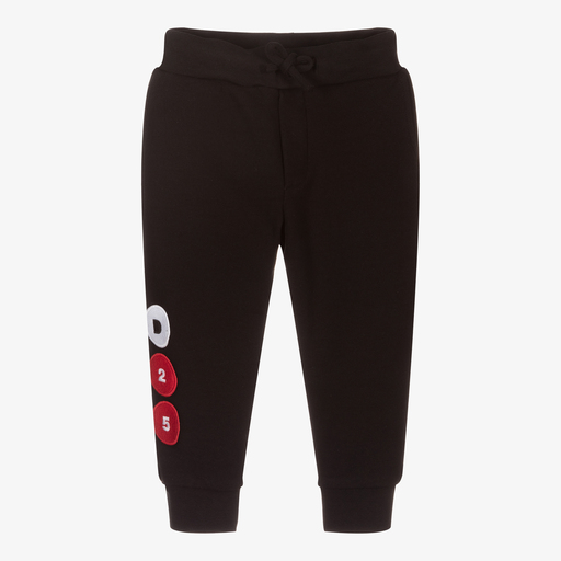 Dsquared2-Black Cotton Logo Joggers | Childrensalon Outlet