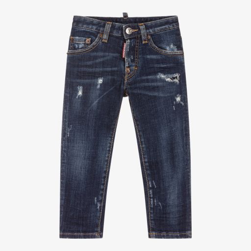 Dsquared2-Blue Stretch Denim Jeans | Childrensalon Outlet