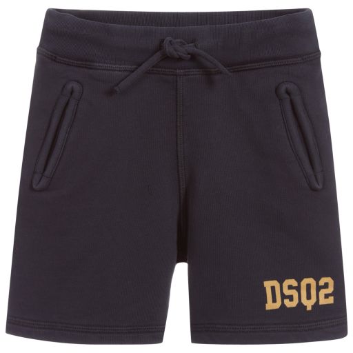 Dsquared2-Boys Blue Cotton Shorts | Childrensalon Outlet