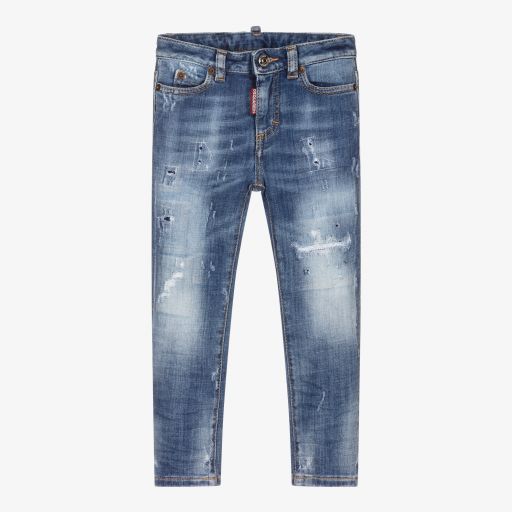 Dsquared2-Girls Blue Denim Jeans | Childrensalon Outlet