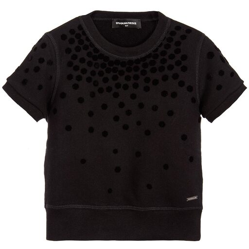 Dsquared2-Girls Velvet Spot Sweatshirt | Childrensalon Outlet