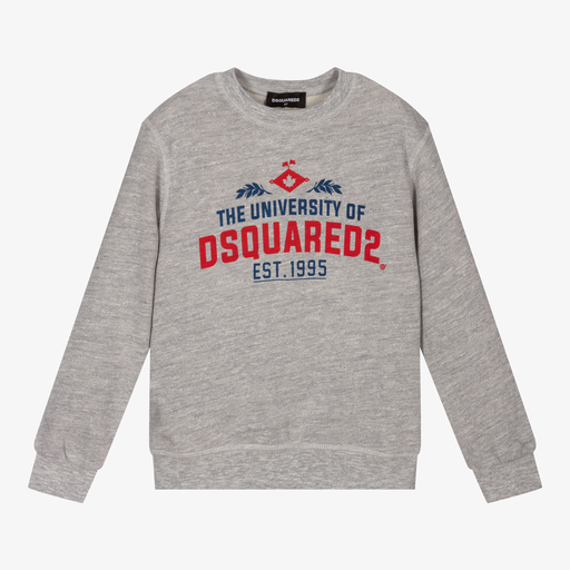 Dsquared2-Grey Cotton Sweatshirt | Childrensalon Outlet