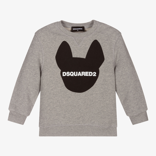 Dsquared2-Grey Cotton Sweatshirt | Childrensalon Outlet