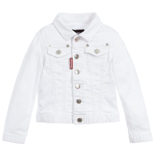 Dsquared2-White Denim Jacket | Childrensalon Outlet