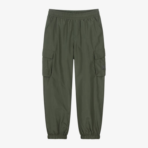 EA7 Emporio Armani-Boys Olive Cargo Trousers | Childrensalon Outlet