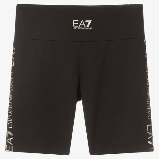 EA7 Emporio Armani - Teen Girls Black Logo Leggings