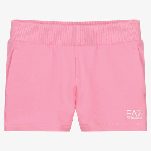 EA7 Emporio Armani-Short rose Ado fille | Childrensalon Outlet