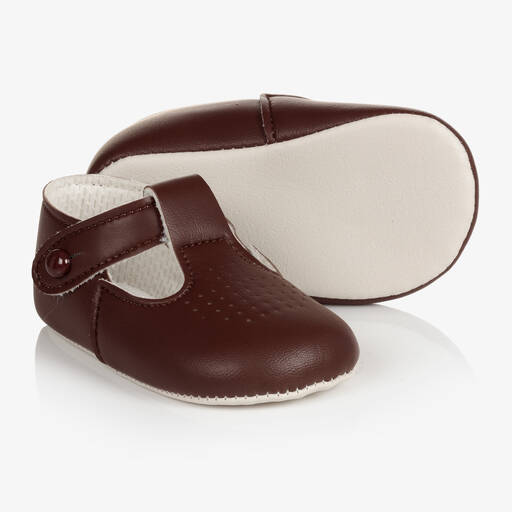 Early Days-Brown Pre-Walker Baby Shoes | Childrensalon Outlet