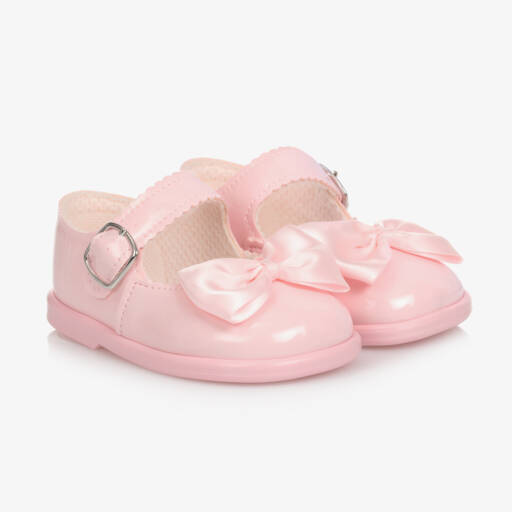 Early Days-Girls Pink Patent Bar Shoes | Childrensalon Outlet