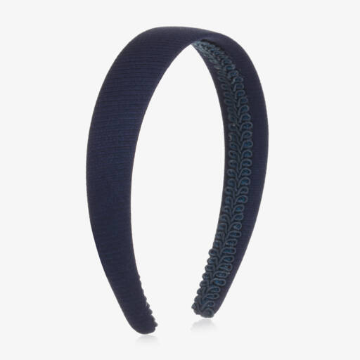 EIRENE-Girls Blue Twill Headband | Childrensalon Outlet