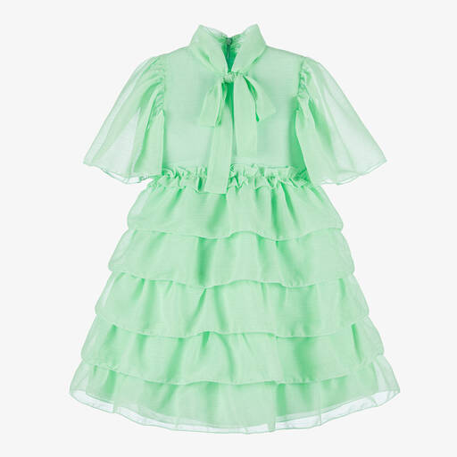 EIRENE-Зеленое многоярусное платье с блестками | Childrensalon Outlet