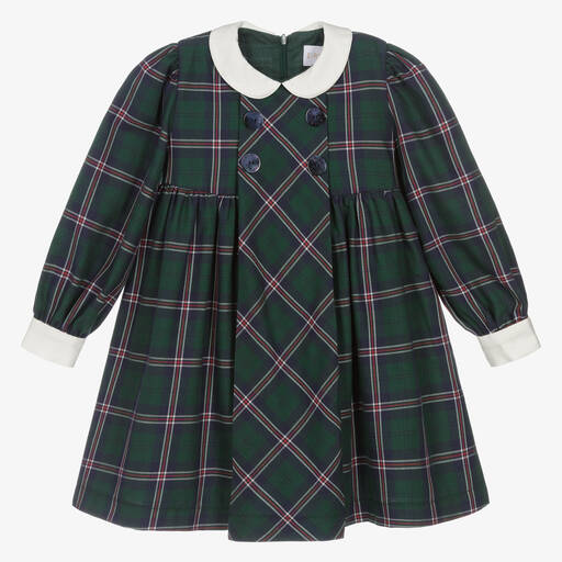 EIRENE-فستان تارتان لون أخضر وكحلي  | Childrensalon Outlet