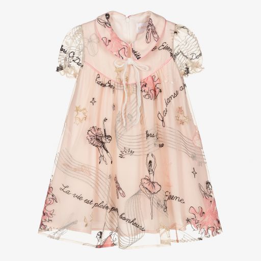 EIRENE-Розовое платье из тюля для девочек | Childrensalon Outlet