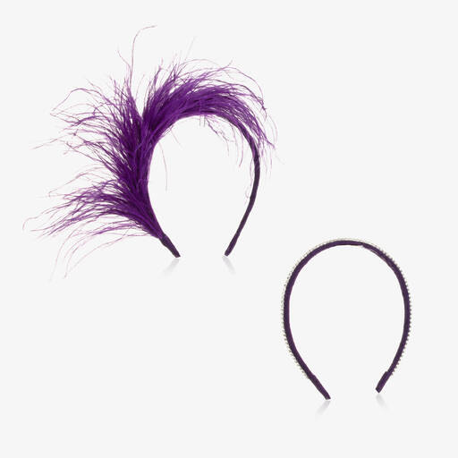 EIRENE-Girls Purple Hairbands (2 Pack) | Childrensalon Outlet