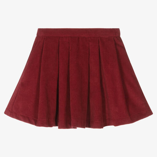 EIRENE-Girls Red Corduroy Skirt | Childrensalon Outlet