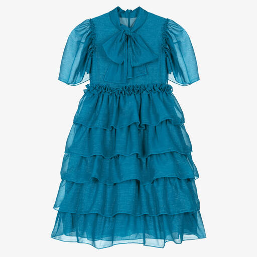 EIRENE-Бирюзовое шифоновое платье | Childrensalon Outlet