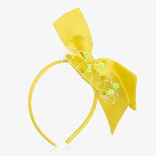 EIRENE-Girls Yellow Crêpe Hairband | Childrensalon Outlet