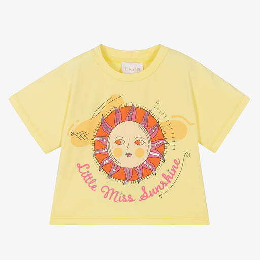 EIRENE-Girls Yellow Sunshine T-Shirt | Childrensalon Outlet