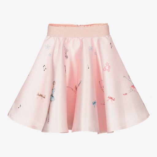 EIRENE-Pink Satin Ballet Skirt  | Childrensalon Outlet