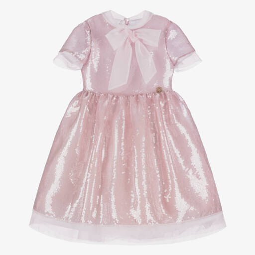 Elie Saab-Girls Sparkling Chiffon Bow Gown | Childrensalon Outlet