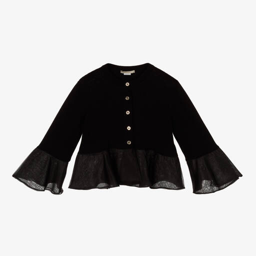 Elie Saab-Teen Girls Black Knitted Cardigan | Childrensalon Outlet