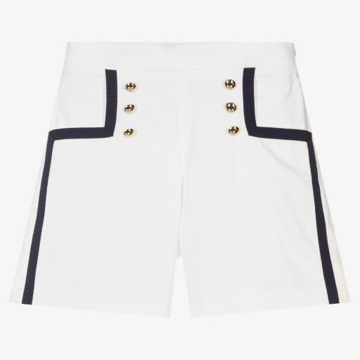 Elie Saab-Weiße Teen Baumwollshorts (M) | Childrensalon Outlet