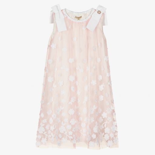 Elie Saab-Rosa Tüllkleid mit Blumenmuster | Childrensalon Outlet