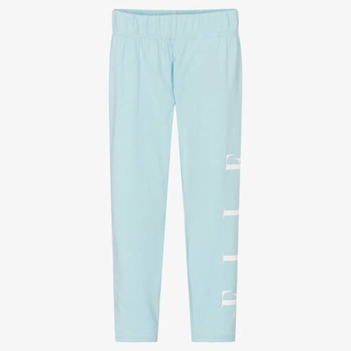 Elle-Girls Blue Cotton Leggings | Childrensalon Outlet