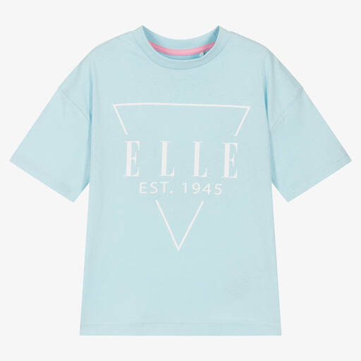 Elle-Girls Blue Cotton T-Shirt | Childrensalon Outlet