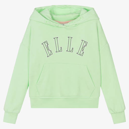 Elle-Girls Green Logo Hoodie | Childrensalon Outlet