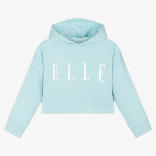 Elle-Girls Pale Blue Logo Hoodie | Childrensalon Outlet