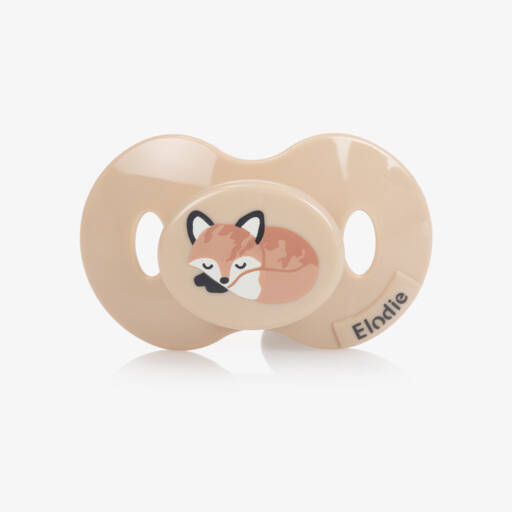 Elodie-Girls Beige Fox Pacifier | Childrensalon Outlet