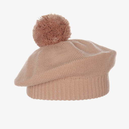 Elodie-Girls Dusky Pink Wool Hat | Childrensalon Outlet
