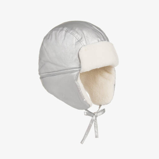 Elodie-Silver Metallic Trapper Cap | Childrensalon Outlet