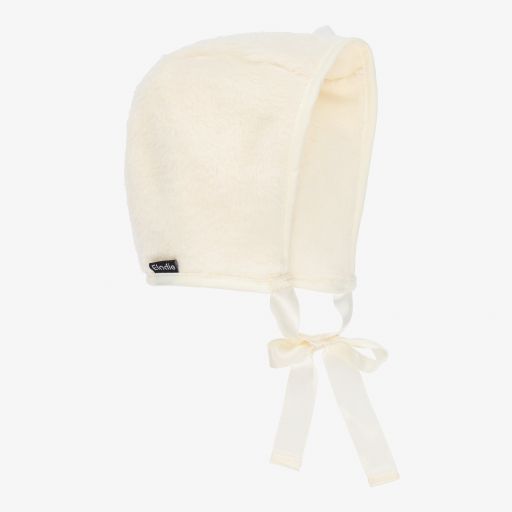 Elodie-White Faux Fur Baby Bonnet | Childrensalon Outlet