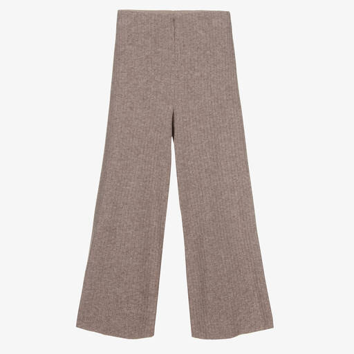 Elsy-Girls Beige Ribbed Trousers | Childrensalon Outlet