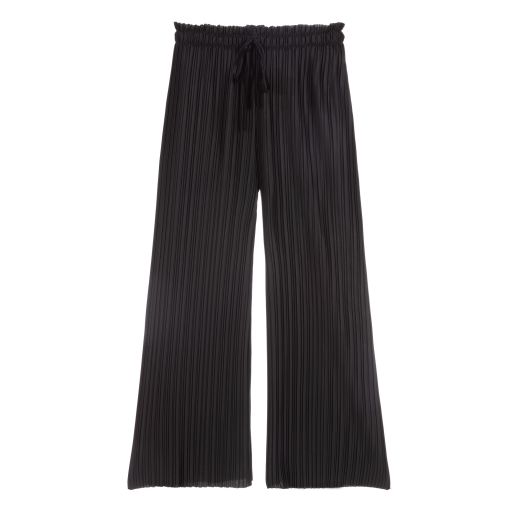 Elsy-Girls Black Pleated Trousers | Childrensalon Outlet