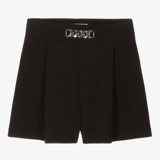 couture by Elsy-Schwarze Shorts mit silberner Kette | Childrensalon Outlet