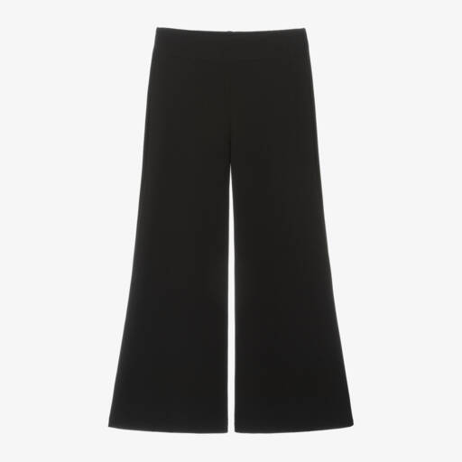 Elsy-Girls Black Wide Leg Crêpe Trousers | Childrensalon Outlet