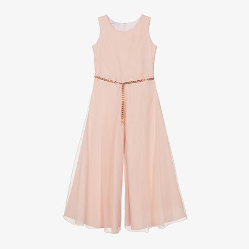 Elsy-Girls Blush Pink Wide Leg Jumpsuit | Childrensalon Outlet