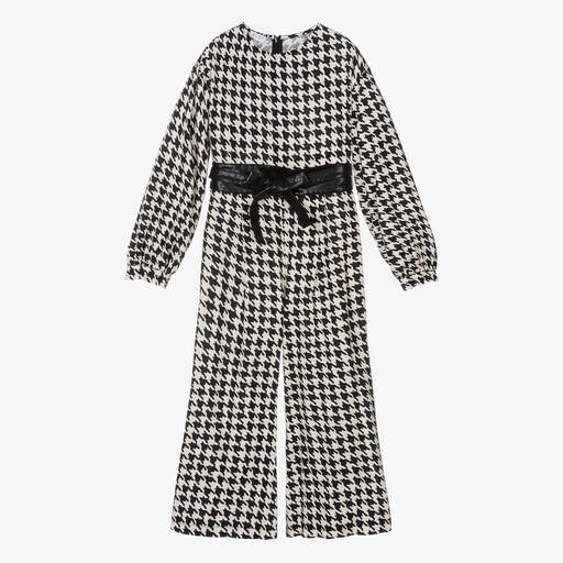 Elsy-Gürtel-Jumpsuit Elfenbein/Schwarz | Childrensalon Outlet