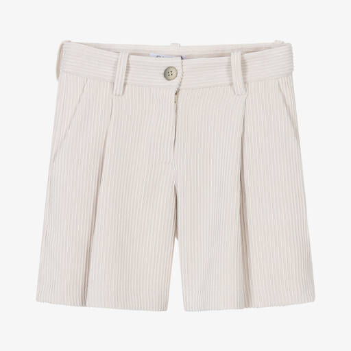 Elsy-Girls Ivory Corduroy Shorts | Childrensalon Outlet
